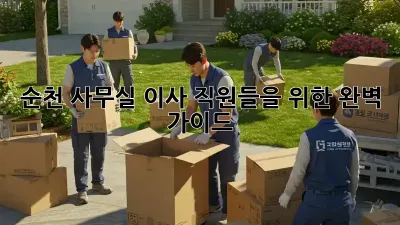 순천 사무실 이사, 직원들을 위한 완벽 가이드